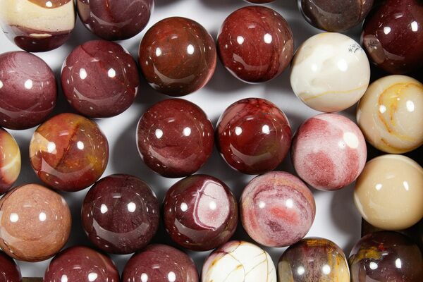 ☆モッカイト＆ハート型ヘマタイト ロザリオ☆ ~Mookite Jasper~ 9-polished-mookaite-jasper-